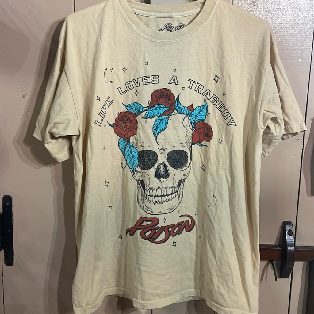 Poison Life Loves A Tragedy Skull T-Shirt